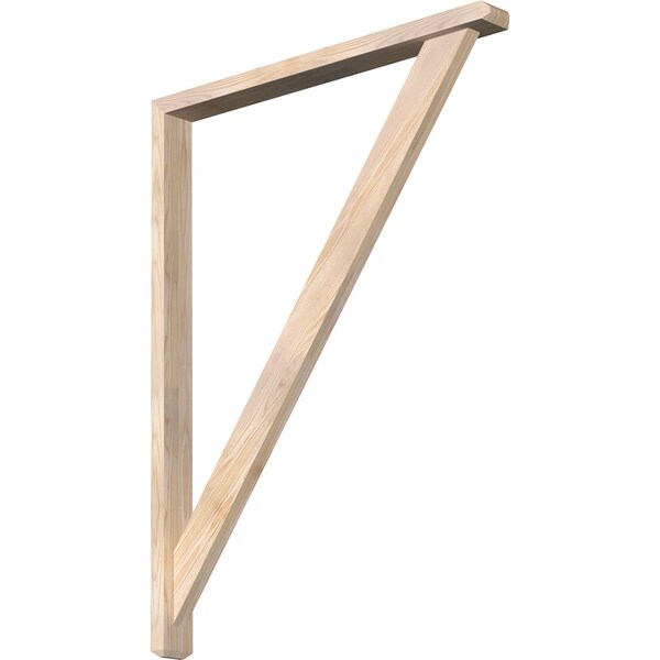 Ekena Millwork Traditional Craftsman Smooth Bracket w/ Offset Brace, Douglas Fir, 3 1/2"W x 36"D x 48"H BKT0402X36X48TRA04SDF - main
